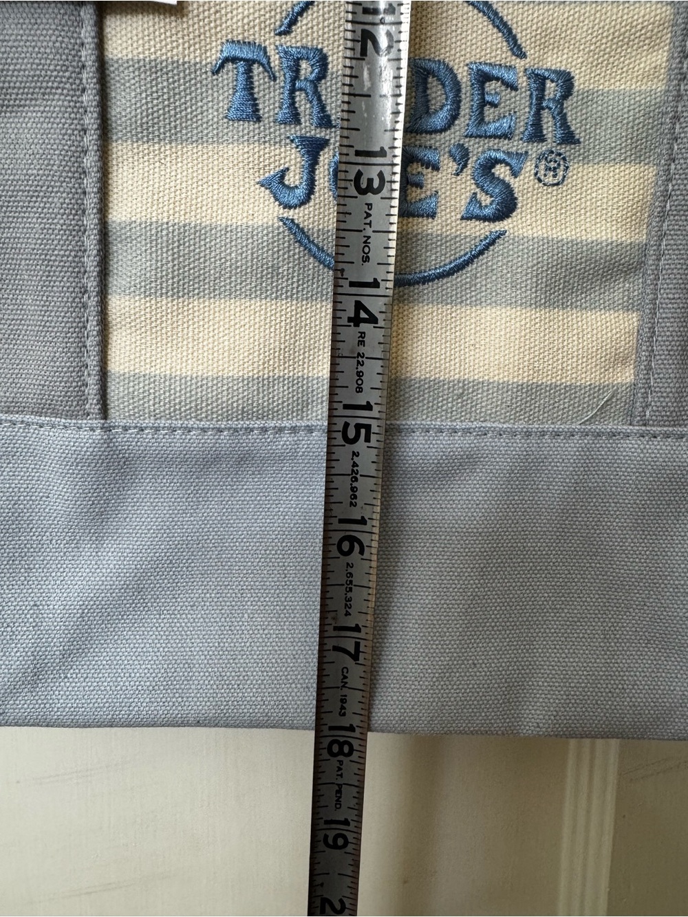 Trader Joe’s Striped Mini Canvas Tote Bags - Full Set - Picture 11 of 12